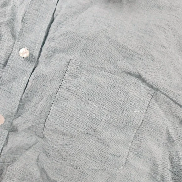 UNTUCKit Shirt Mens XL Green Long Sleeve Linen Blend Button Up Wrinkle Casual - Picture 4 of 8